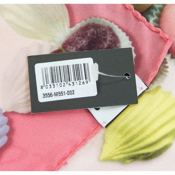 Moschino Sweet Heart Candy Pink Square Silk Scarf - Picture 5 of 7